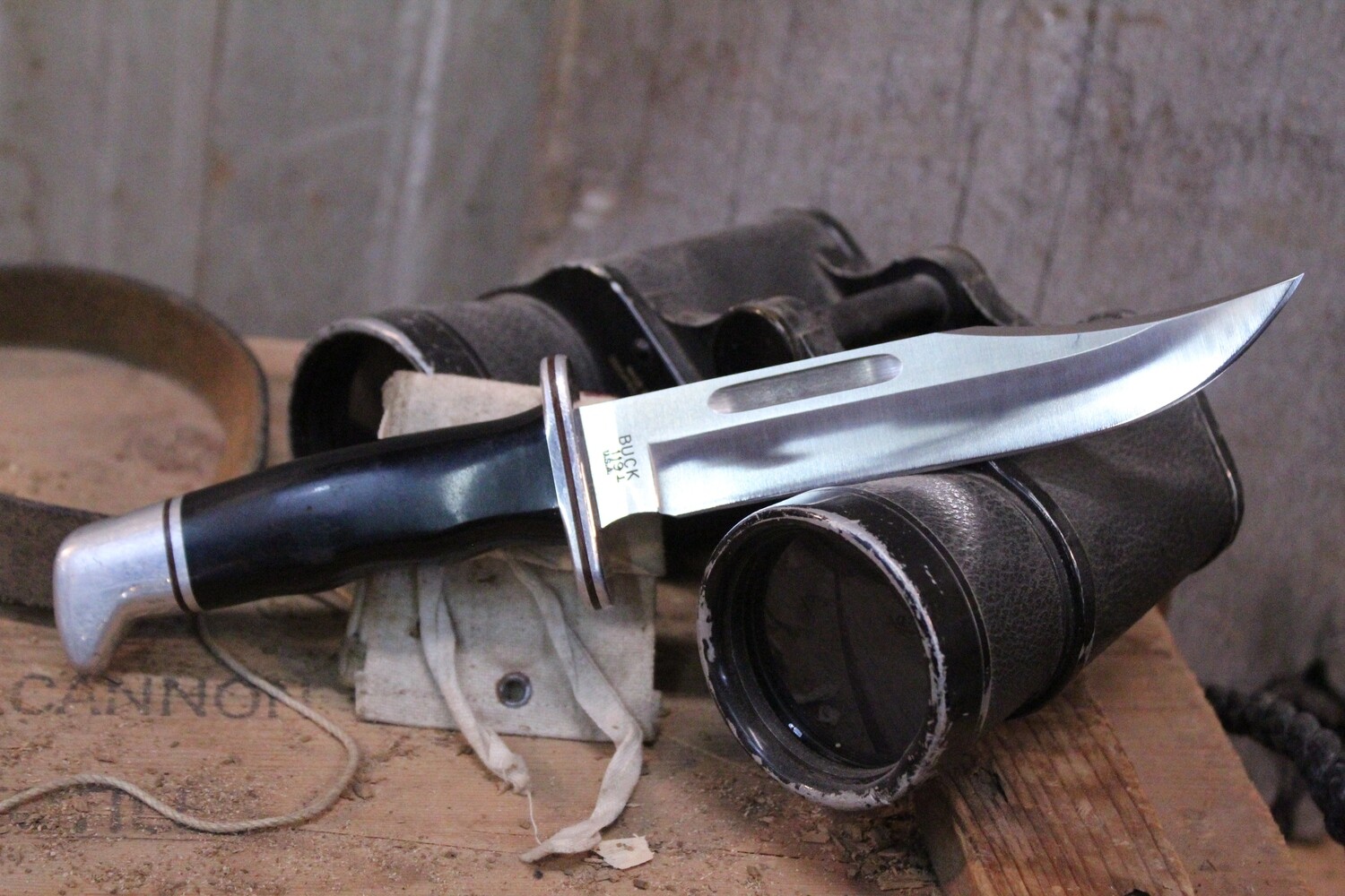 Buck 119 6&quot; Fixed Blade, Black Phenolic Handle / Satin 420 HC Blade ( Pre Owned )