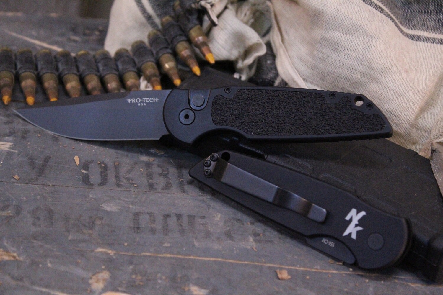 Pro-Tech NK Special Edition TR-3 3.5&quot; Tactical Response Automatic Knife, Non-Slip / Black