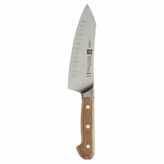 Zwilling J. A. Henckels Pro Holm Oak 7&quot; Hollow Edge Rocking Santoku ( Discontinued )