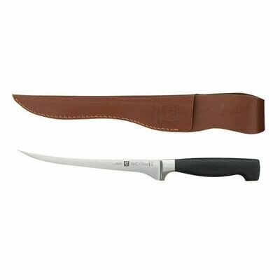 Zwilling J. A. Henckels Four Star 7" Fish Fillet Knife And Leather Sheath Set ( Discontinued )