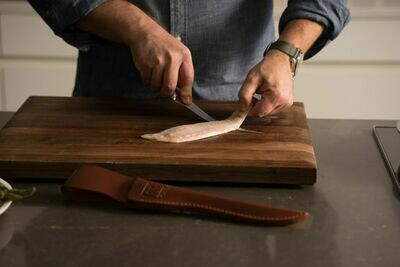 Zwilling J. A. Henckels Four Star 7" Fish Fillet Knife And Leather Sheath Set ( Discontinued )