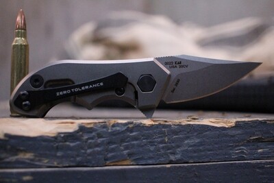 Zero Tolerance 0022 1.8" Small Galyean Frame Lock Knife / Carbon Fiber / Stonewash