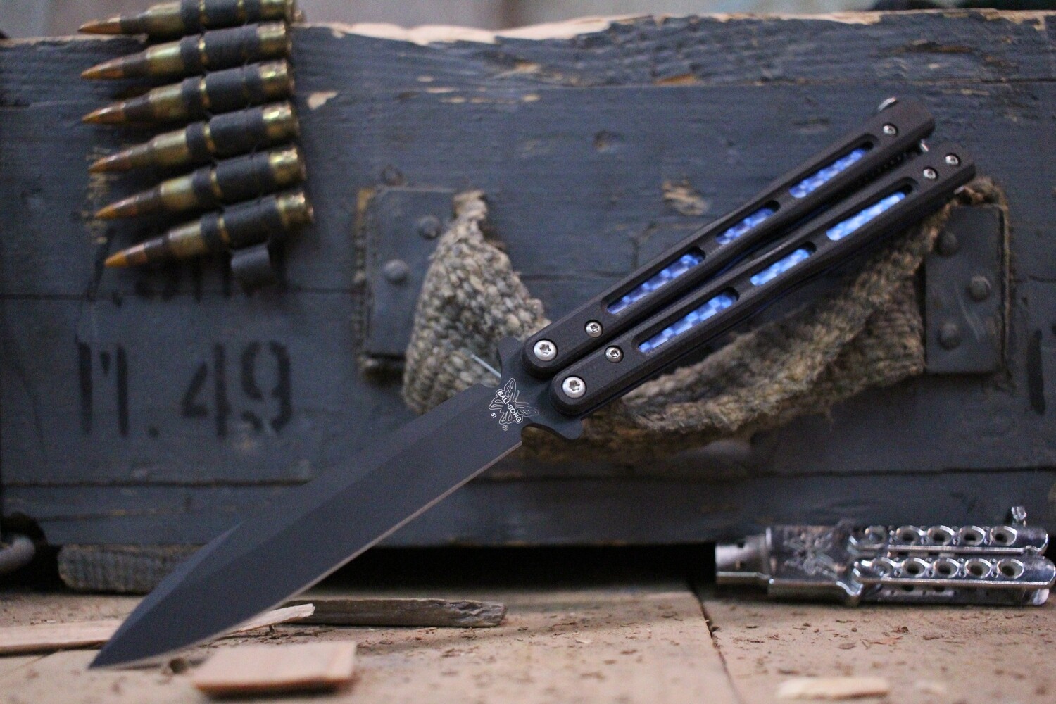 Benchmade Morpho 4.25&quot; Balisong Butterfly Knife / Satin / G10 Handle ( Discontinued )