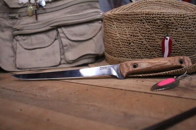 3DK Fisher 8" Fillet Knife,  Hazelnut Dymondwood