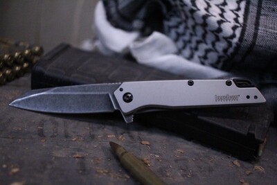 Kershaw Misdirect 2.9" Assisted Knife, Gray / Black Wash