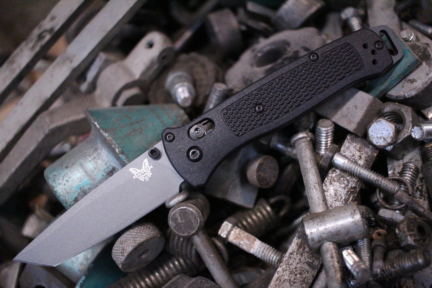 Benchmade Bailout 3.38&quot; Tanto AXIS Lock Knife / Black Grivory / Gray / 3V (Prototype)