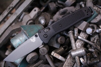 Benchmade Bailout 3.38" Tanto AXIS Lock Knife / Black Grivory / Gray / 3V (Prototype)