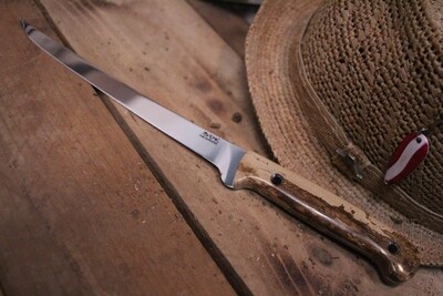 3DK Fisher 8" Fillet Knife,  Mammoth Ivory Handle