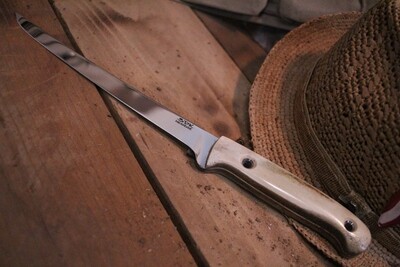3DK Fisher 8" Fillet Knife,  Caribou (Reindeer) Handle