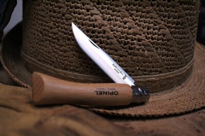 Opinel Knives No. 7 3.15" Knife, Beechwood / Satin Stainless