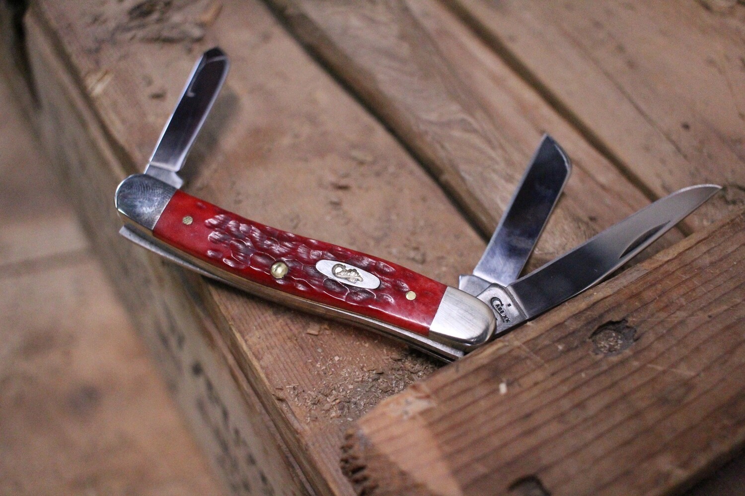 Case Medium Stockman 3.625&quot; Traditional / Orange Bone / Stainless Steel