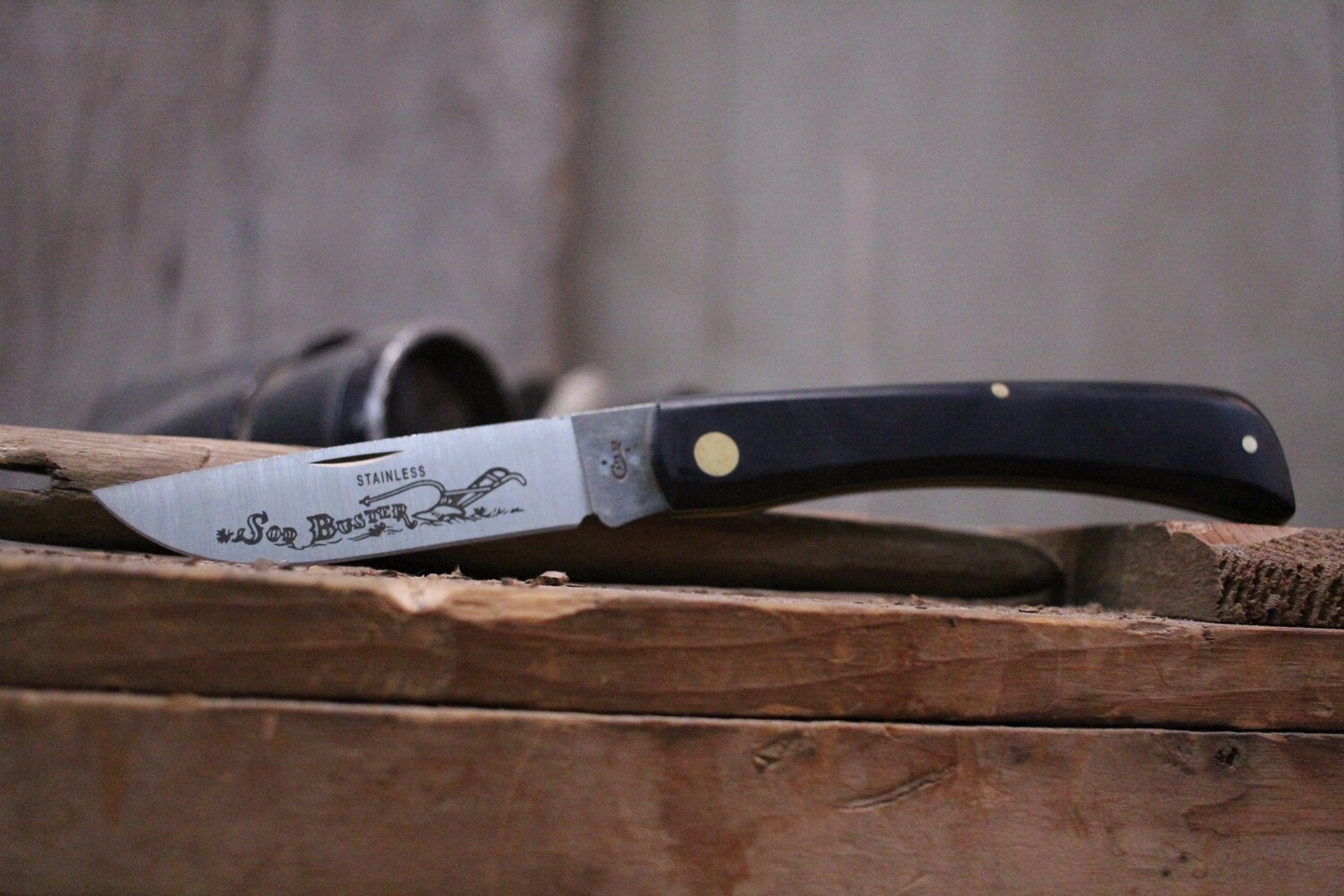 Case SOD Buster 3.75&quot; / Smooth Black Synthetic / Satin