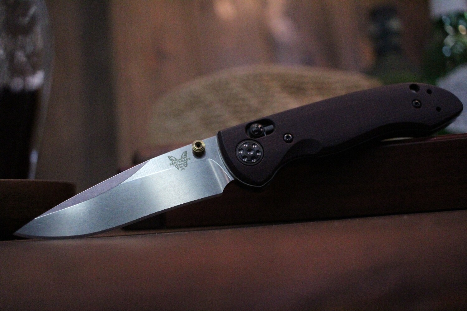 Benchmade Foray 3.24&quot; Limited Edition AXIS Lock Knife / Red Micarta / Satin ( Discontinued )
