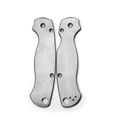 Flytanium Custom Titanium Scales for Spyderco Paramilitary 2, Stonewash