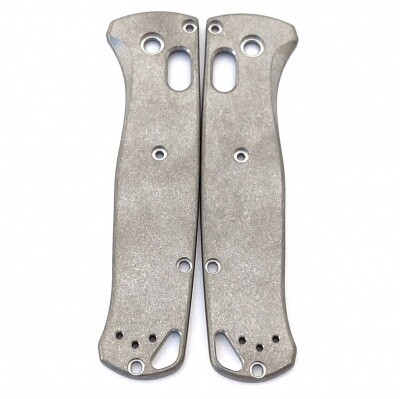 Flytanium Custom Titanium Scales for Benchmade Bugout, Stonewash