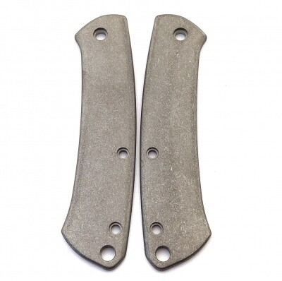 Flytanium Contoured Titanium Scales for Benchmade Proper, Stonewash