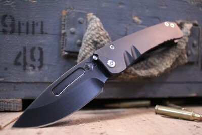 Medford Knife and Tool (MKT) Midi Marauder 3.625" Frame Lock Knife, Black PVD Ti / PVD