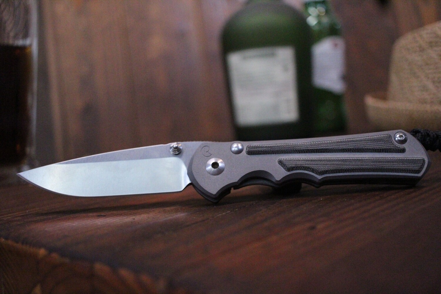 Chris Reeve Large Inkosi 3.5&quot; Folding Knife, Titanium &amp; Micarta / Stonewashed ( Pre Owned )