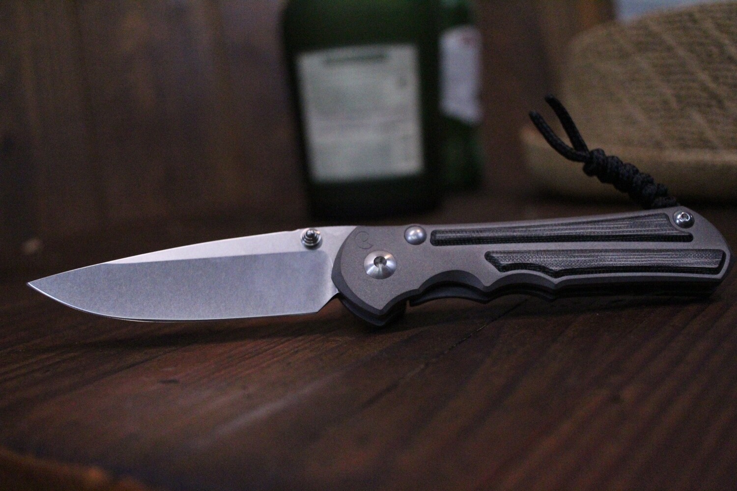 Chris Reeve Large Inkosi 3.5&quot; Folding Knife, Titanium &amp;  Micarta / Stonewashed 