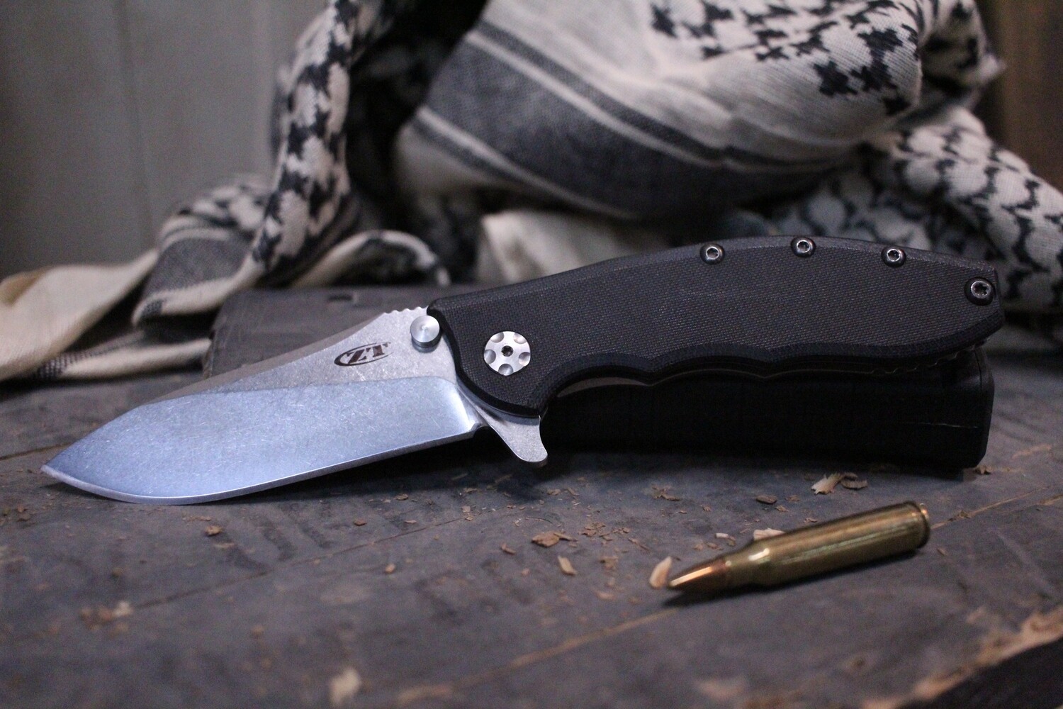 Zero Tolerance 0562 Hinderer 3.5&quot; Flipper Knife / Black G10 / Stonewash (Pre-Owned)