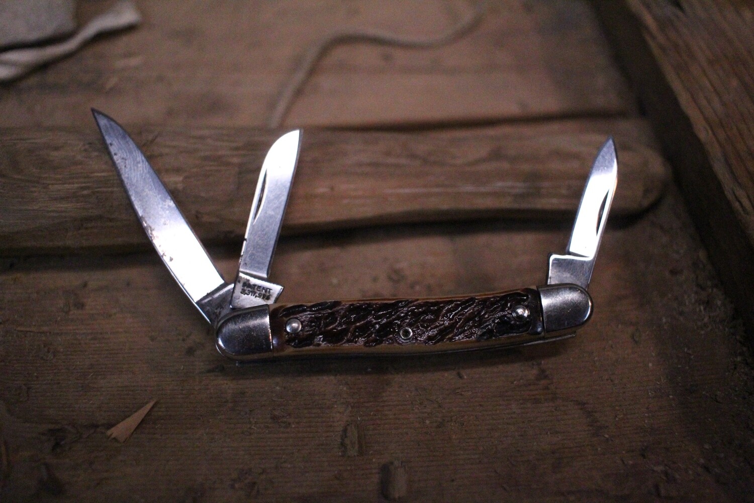 Colonial 3 Blade Folding Knife, High Carbon / Delrin ( Pre Owned )