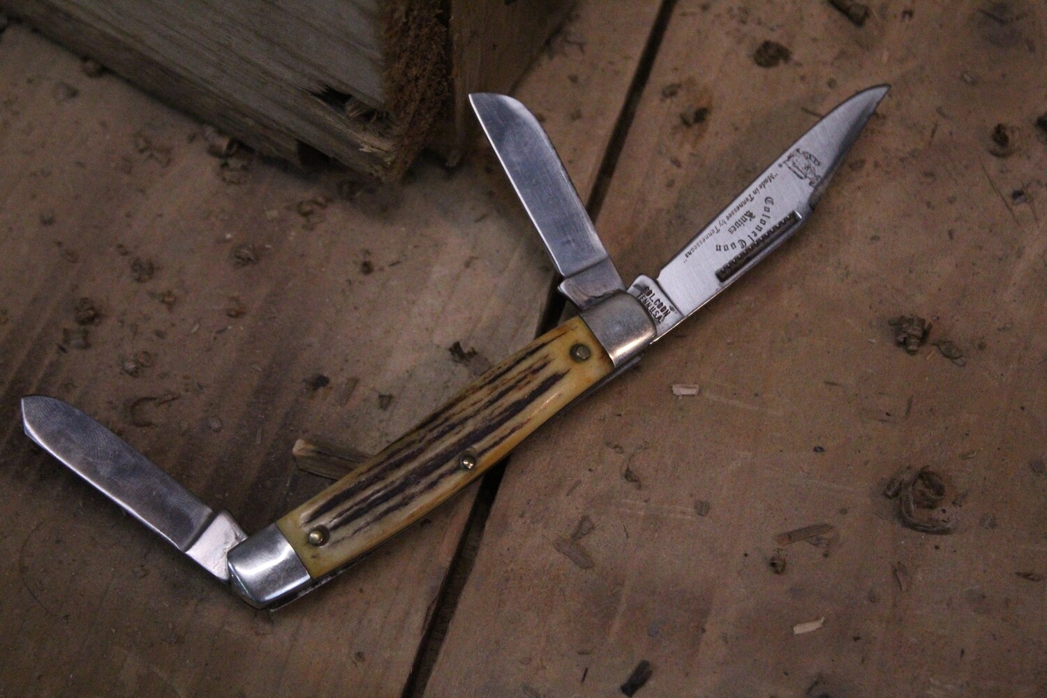 Colonel Coon Stockman Three Blade Folding Knife, Stag / High Carbon ( Pre Owned )
