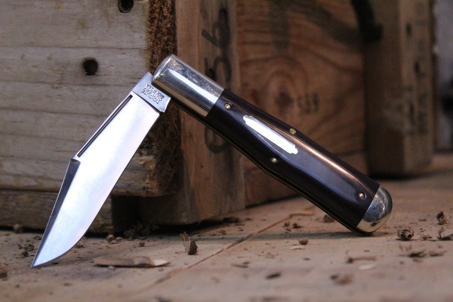 Great Eastern Cutlery Allegheny 4&quot; Slip Joint Knife, Maroon Micarta / Satin 1095 ( Prev Owned )