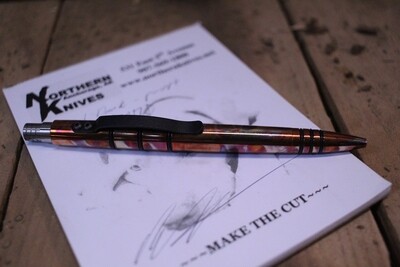 Tuff-Writer Mini Click Series Retractable Pen, Flamed Copper