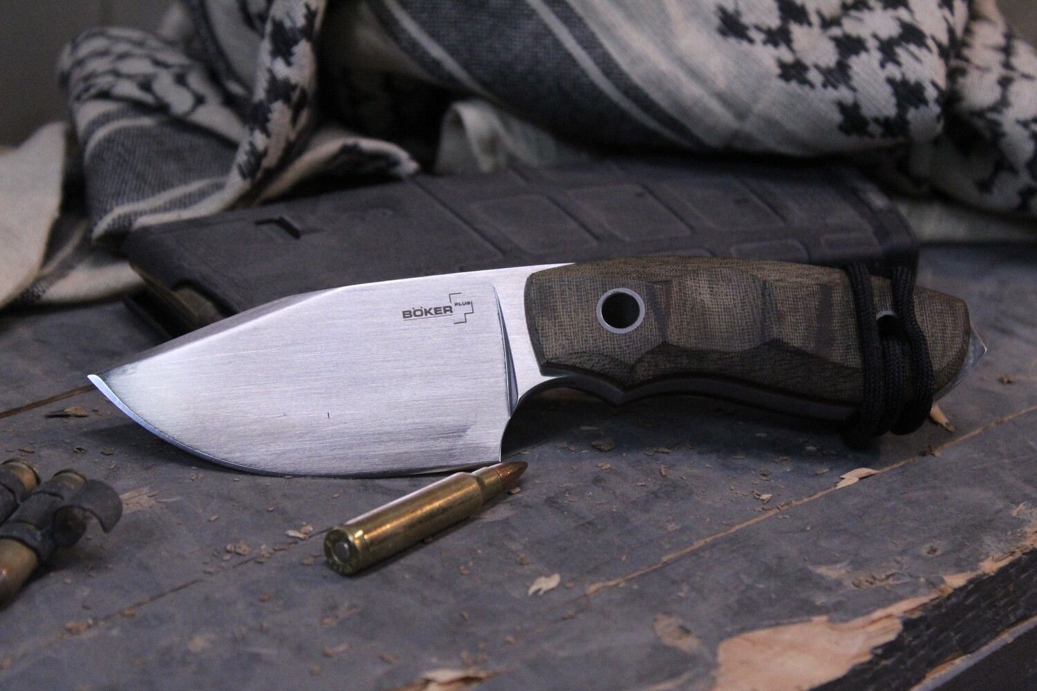 Boker Vox Bob 3.75&quot; Fixed Blade, Natural Micarta / Satin ( Pre Owned )