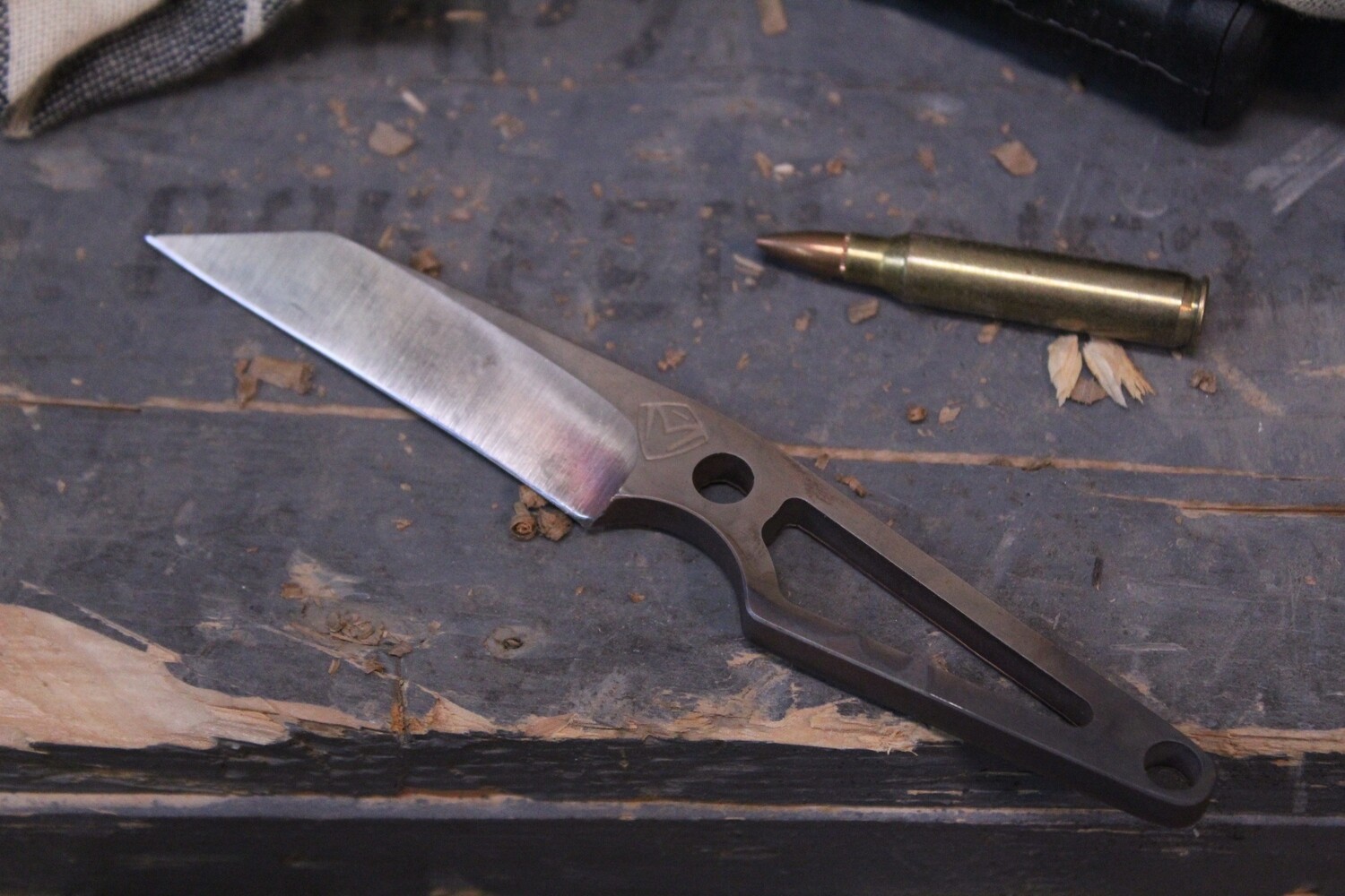 Medford Knife and Tool (MKT) Thorn 3&quot; Fixed Blade, Skeletonized Handle / Vulcanized Blade ( Pre Owned )