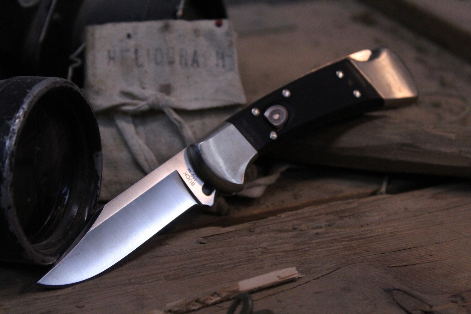 Buck 112 3&quot; Automatic Knife, G10 &amp; Nickel / Satin S30V ( Pre Owned )