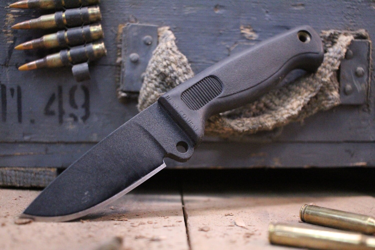 Busse Combat Basic 3 3.75&quot; Fixed Blade, Neoprene / Black ( Pre Owned)