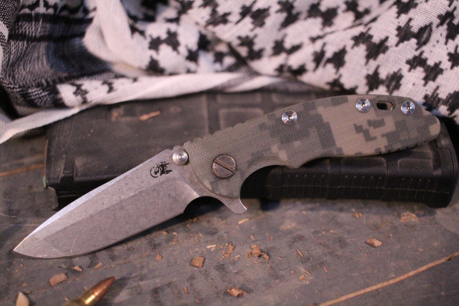 Hinderer XM-18 3&quot; Spanto Folding Knife, Digi-Camo G10 / Stonewashed ( Pre Owned )