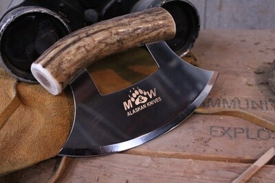 M&amp;W Alaskan Knives Ulu, Alaskan Stainless / Elk Handle
