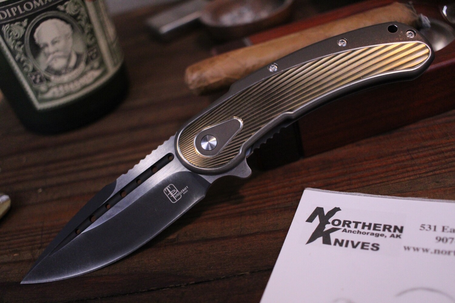 Todd Begg Steelcraft Bodega 4&quot; Flipper, Bronze &amp; Gold Ti / Black Two Tone ( Pre Owned )
