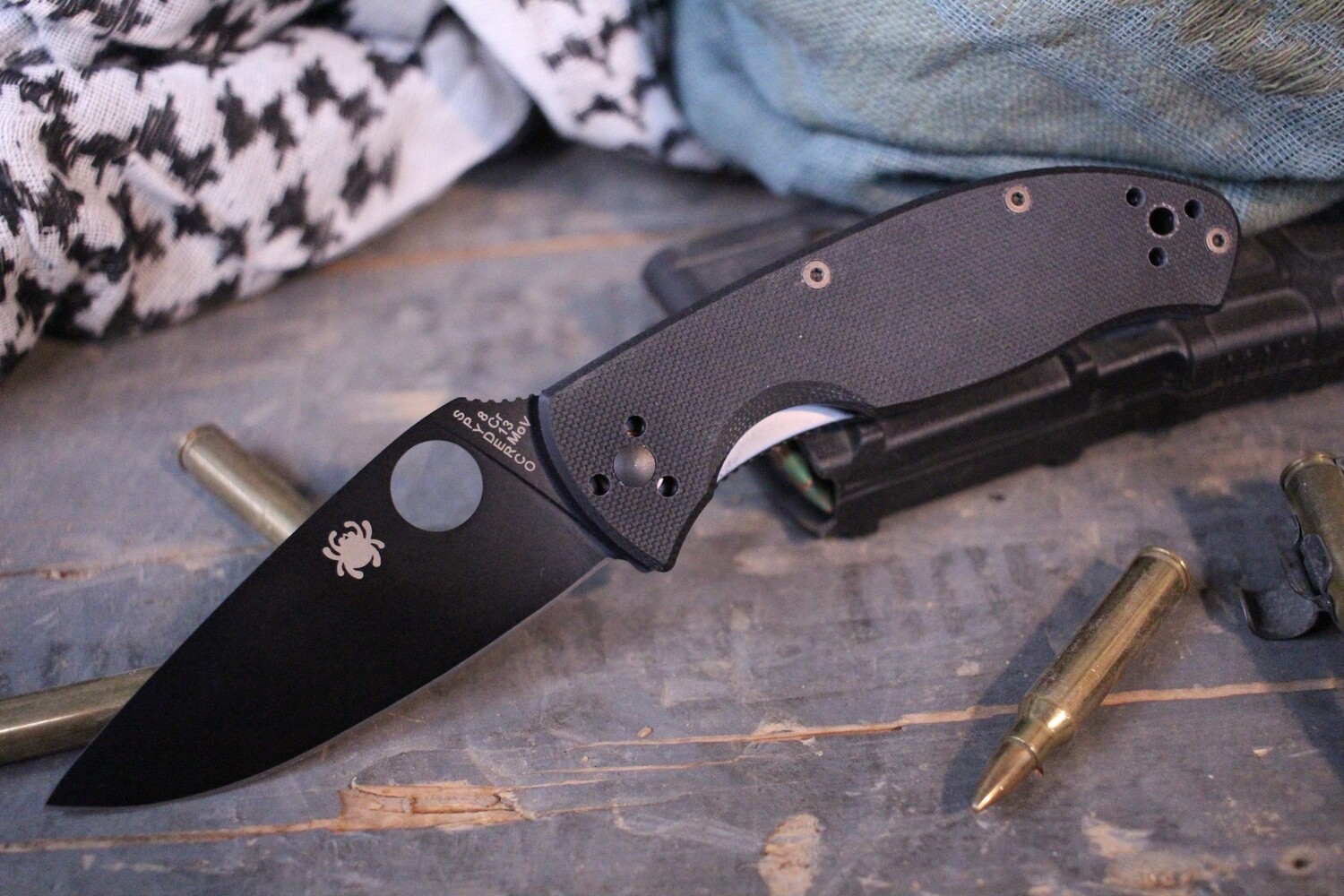 Spyderco Tenacious 3.375&quot; Folding Knife, Black G10 / Black