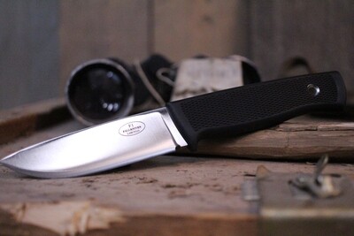 Fallkniven Knives F1 3.8&quot; Fixed Blade w/ Zytel Sheath, Black Polymer / Satin Plain