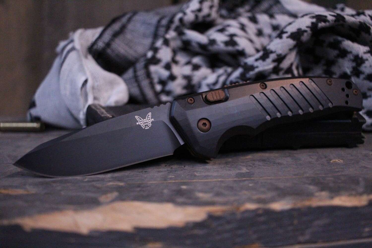Benchmade APB Auto 3.5&quot; Automatic Knife / Black / Custom Black-Copper Cerakote