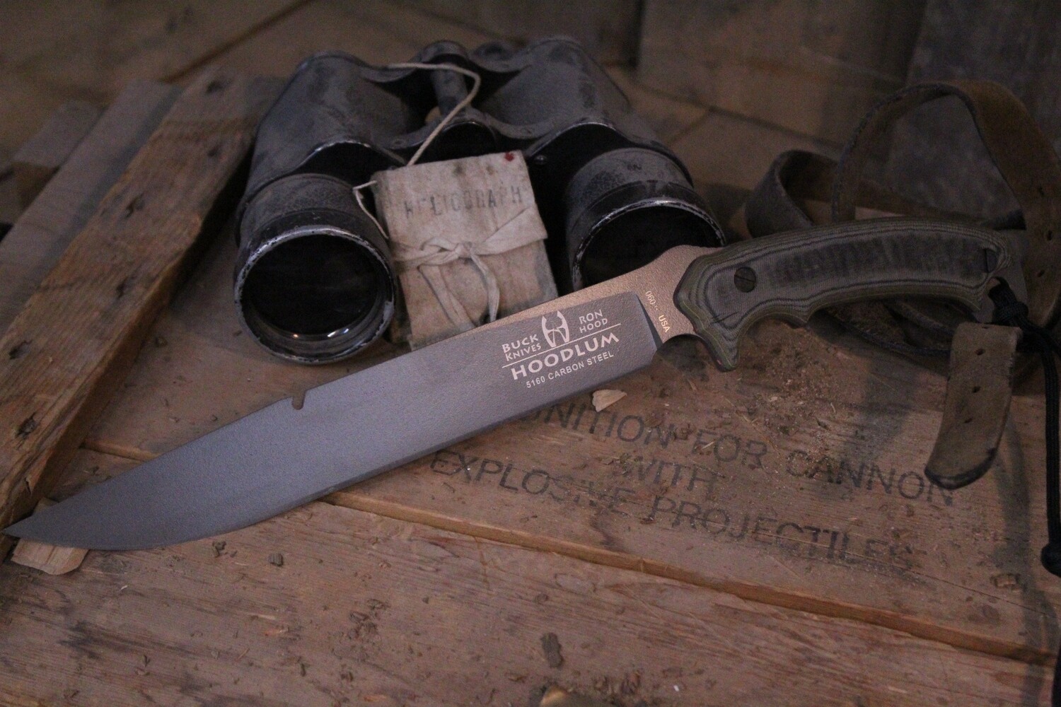 Buck Hoodlum 10&quot; Fixed Blade, Natural Micarta / Grey ( Pre Owned )