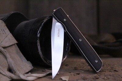 Boker Plus Urban Trapper Petite 42 2.75" Liner Lock Knife, Carbon Fiber / Satin