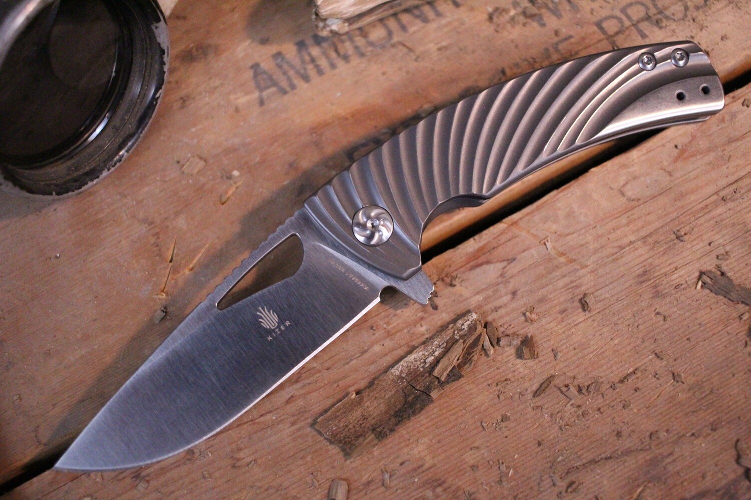 Kizer Kyre 3.5&quot; Folding Knife, Titanium / Satin