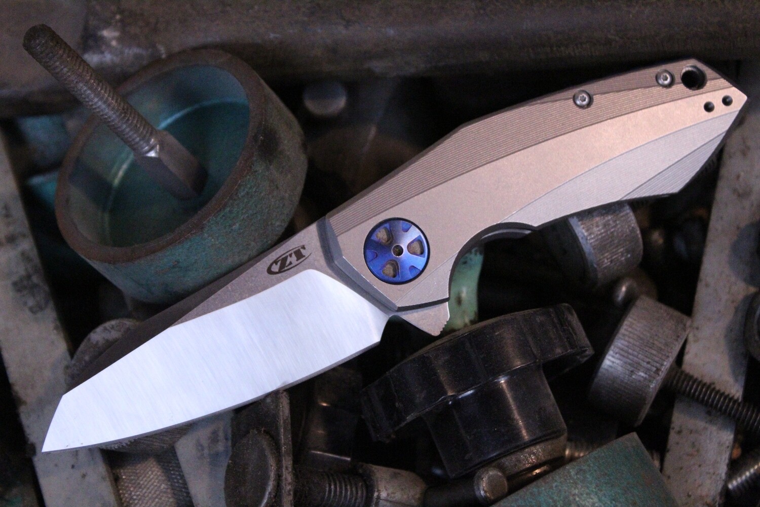 Zero Tolerance 0456 Sinkevich 3.25&quot; Folding Knife / Titanium / Stonewash (Pre-Owned / WB)