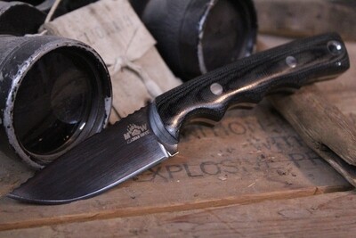 M&amp;W Alaskan Knives Trapper Tool 3" Skinner / Black Micarta / Satin N690