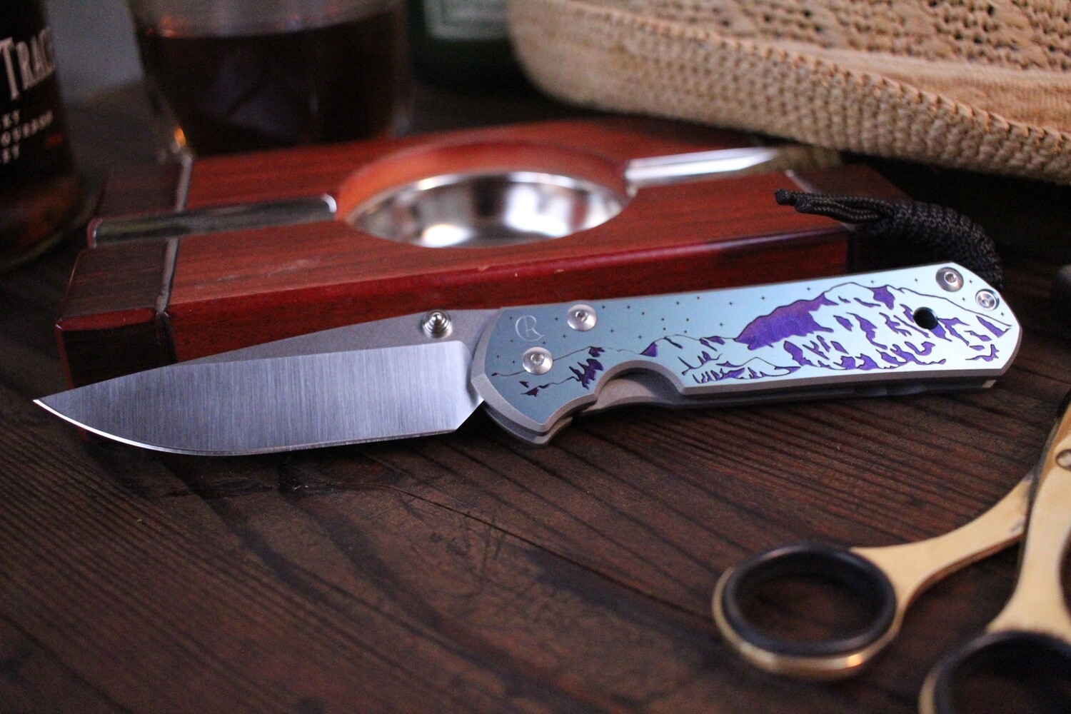 Chris Reeve Custom Large Sebenza 21 3.625&quot; Knife / Denali Graphic / Polished S35VN