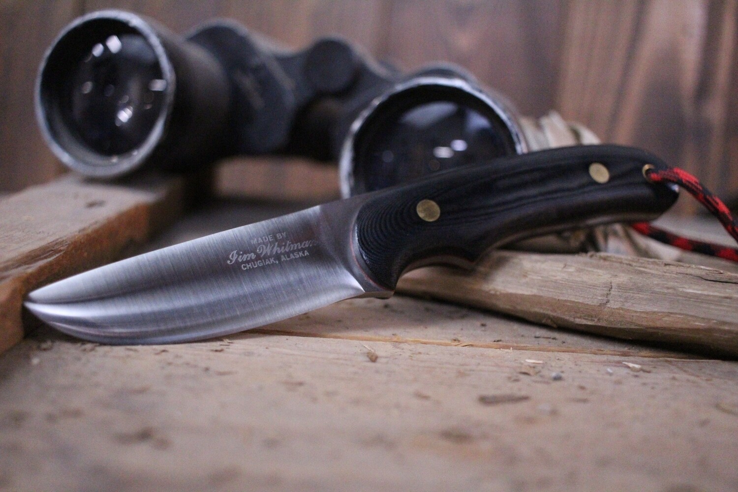 Jim Whitman Drop Point 3.25&quot; Fixed Blade / Satin / Black Micarta / AEB-L