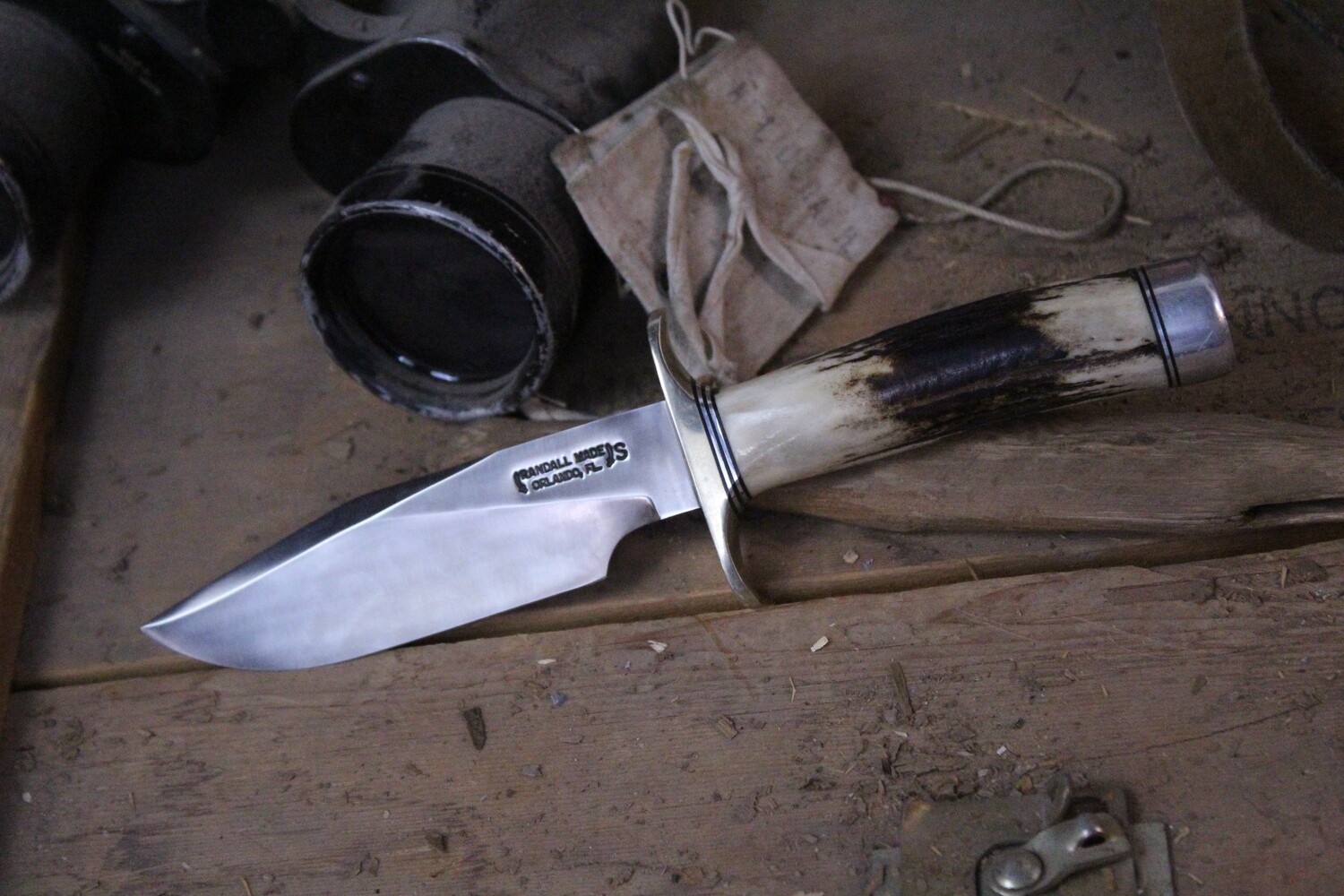 Randall Made Sergeant 5&quot; Fixed Blade / Stag / Stainless ( Pre Owned )