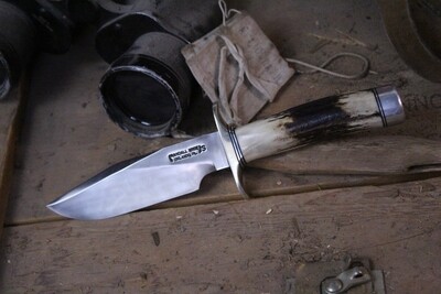 Randall Made Sergeant 5&quot; Fixed Blade / Stag / Stainless ( Pre Owned )