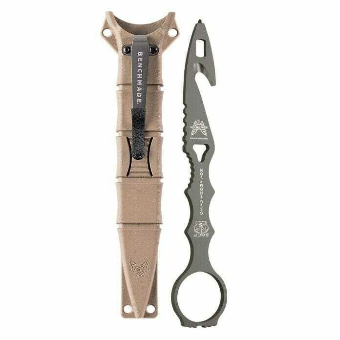 Benchmade SOCP 3.22&quot; Fixed Blade Knife Rescue Tool / Gray / Sand Sheath ( Discontinued )