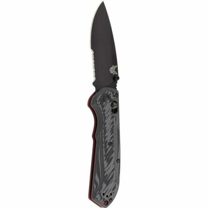 Benchmade Freek 3.6&quot; AXIS Lock Knife / Black Serrated / Black-Red G10 ( Discontinued )