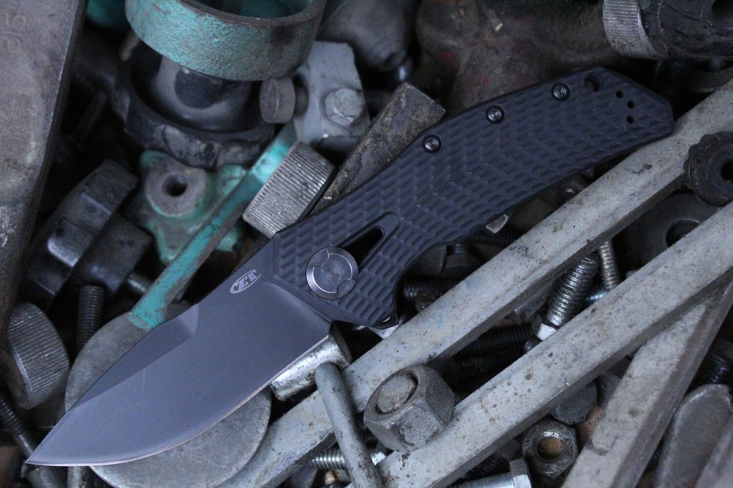 Zero Tolerance 0308 3.75&quot; Frame Lock Knife / Black G10 / Titanium / 0300 Tribute / Black
